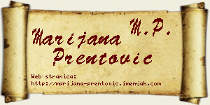 Marijana Prentović vizit kartica